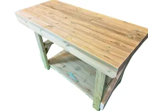 Heavy Duty BBQ / Pizza Oven Garden Table. Outdoor Kitchen Table. Single Shelf , 5FT