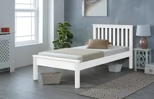 3ft Single, Derby Bed Frame, Solid Wood, White