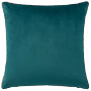 Paoletti Meridian Velvet Piped Feather Filled Cushion