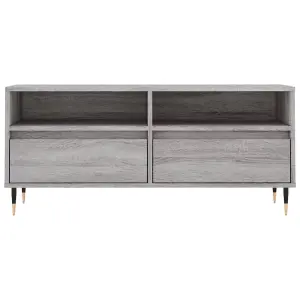 Berkfield TV Cabinet Grey Sonoma 100x34.5x44.5 cm Engineered Wood