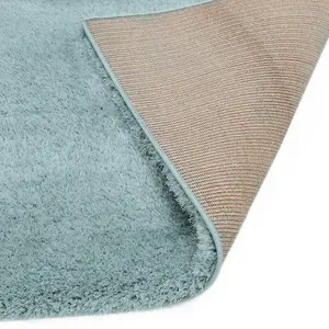 Duck Egg Plain Modern Shaggy Luxurious Easy to Clean Rug for Living Room and Bedroom-160cm X 230cm