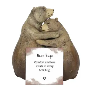 Bear Hug Couple Ornament With Mini Sentiment Card