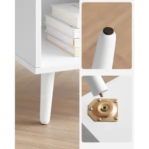 Monterey 1 Drawer Bedside Table White