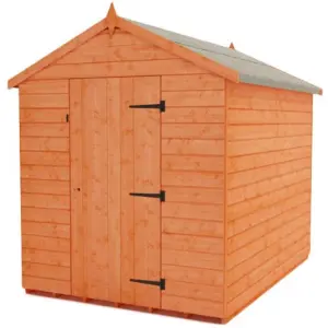 10x7 (3.05m x 2.13m) Wooden Tongue & Groove APEX Shed With 4 Windows & Single Door (12mm T&G Floor & Roof) (10ft x 7ft) (10x7)