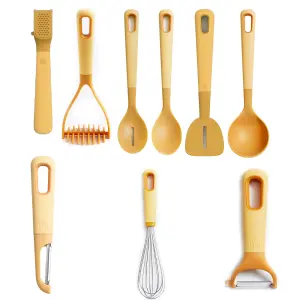 eKu Set 9 Kitchen Utensils Set Mustard