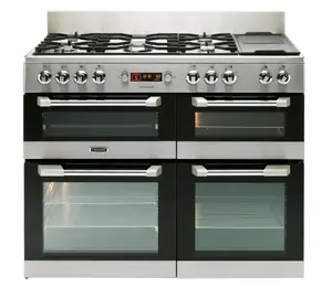 Leisure CS110F722X Freestanding Electric Range cooker with Gas Hob - Silver stainless steel effect