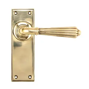 From The Anvil Aged Brass Hinton Lever Latch Set