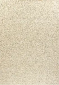 Serdim Rugs Plain Living Room Shaggy Area Rugs Ivory 120x170 cm