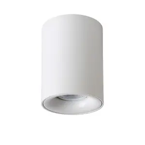 Lucide Bentoo-Led Modern Surface Mounted Ceiling Spotlight 8cm - LED Dim. - GU10 - 1x5W 3000K - White