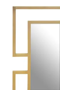 Interiors by Premier Allure Gold Brushed Small Wall Mirror