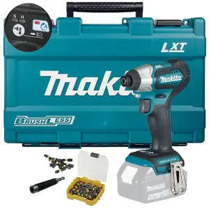 Makita DTD155Z 18v Cordless Brushless Impact Driver A-Mode + 25PC Bit Set + Case