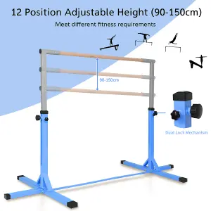 Costway Kids Junior Horizontal Kips Bar Gymnastics Training Bar Gym