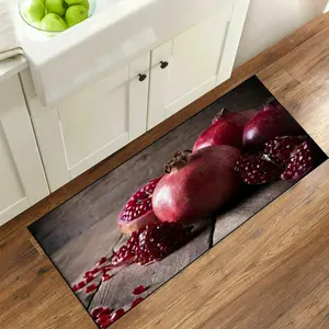 New 3D Non-Slip Kitchen Mat Door Mat Indoor Rug Pomegranate Pattern 50cm W x 150cm L