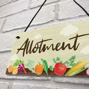 Red Ocean Allotment Sign For Garden Shed Sign Garden Sign Summer House Plaque Gift For Him Gift For Her