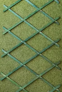 2 x 7mm Heavy Duty Green Expanding Wooden Trellis 1.8m x 0.6m