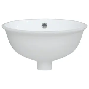 Bathroom Sink White 33x29x16.5 cm Oval Ceramic