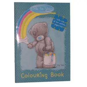 Alligator Me To You Teddy Bear Colouring Book Blue (One Size)