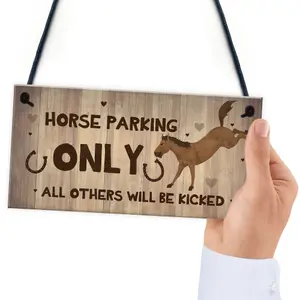 Red Ocean Horse Sign Funny Sign For Stables Signs About Horses Beware Horses Sign Gift