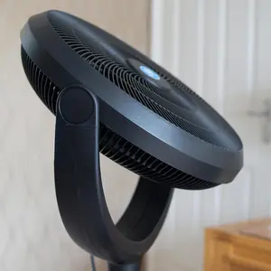 Floor or Desktop Mounted Cooling Fan with 3 Speeds, Timer, Adjustable Height and Head & Remote Control - H74-129 x W46 x D46cm