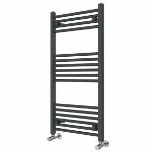 Right Radiators 1000x500 mm Straight Heated Towel Rail Radiator Bathroom Ladder Warmer Anthracite