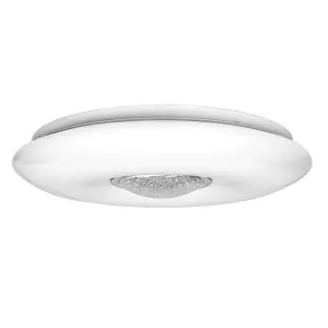 Milagro Vela White LED Ceiling Lamp 24W(120W) 42cm  Dimmable And Colour Temperature Adjustable Via Included Remote Control