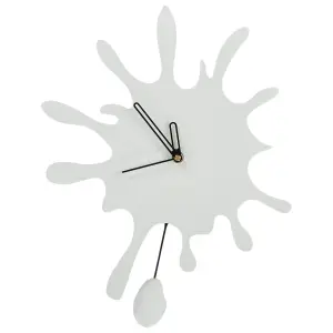 Beliani Modern Wall Clock FULLY White