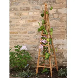 2 x Smart Garden Tan Wooden Woodland Obelisk 1.9m Plant Support Pine Pergola