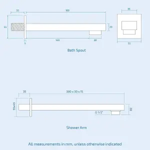 Nes Home Olive Bathroom 3 Dial 3 Way Concealed Square Thermostatic Shower Mixer Valve Chrome