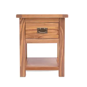 Padua 1 Drawer Bedside Table Brass Drop Handle