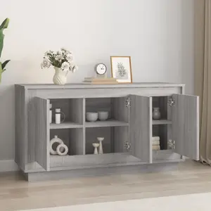 Alpen Home Sideboard Sonoma Oak 102X35x55 Cm Engineered Wood Grey Sonoma