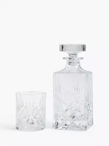 John Lewis Sirius Crystal Glass Whisky Decanter And Tumblers Set, 7 Piece, Clear