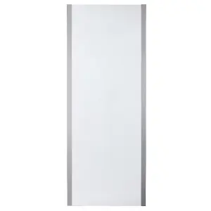 Cooke & Lewis Zilia Frameless Stainless steel Clear No design Fixed Shower panel (H)200cm (W)90cm