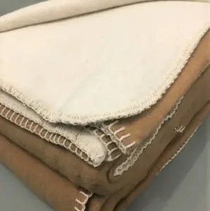 Just So Home Cotton Rich Reversible Blanket (Caramel/Cream Single)