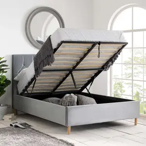 Birlea Loxley Small Double Ottoman Bed Grey