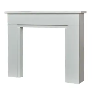 Acantha Maine White Marble Mantelpiece with Downlights, 48 Inch