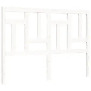 Berkfield Bed Frame with Headboard White 140x200 cm Solid Wood