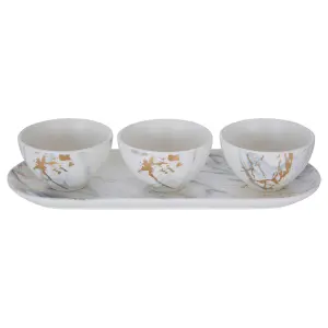 Maison by Premier Marble Luxe 4 Piece Tapas Set