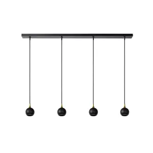 Lucide Favori Modern Bar Pendant Light - 4xGU10 - Black