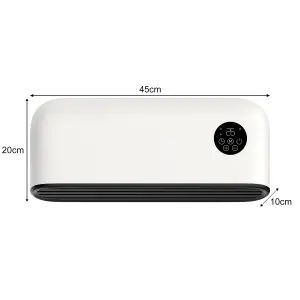 MYLEK Over Door Heater 2000W Wall Mounted Indoor Overdoor Hot Air Downflow Curtain White