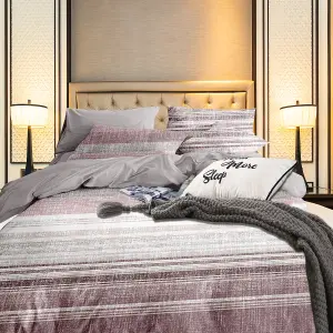 Neel Blue Double Printed Duvet Cover & 2 Matching Pillow Cases - Pink