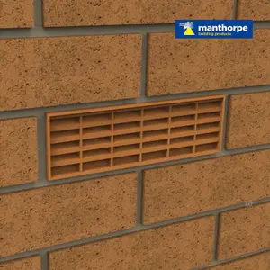 10 x Terracotta Interlocking Air Brick Vents 9" x 3" Grille for Air Flow Ventilation