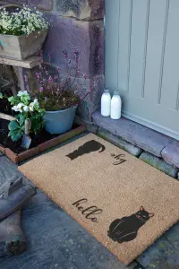 Hello Bye Cats Doormat (90 x 60cm)