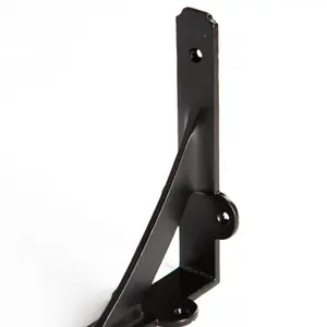 Hammer & Tongs Iron Shelf Bracket - D150mm - Black - Pack of 2