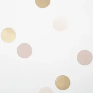 Superfresco Easy Pink & white Gold effect Dotty Smooth Wallpaper