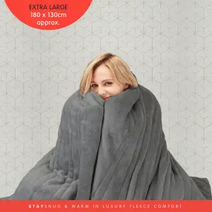 StayWarm 180x130cm Extra Large Heated Throw Blanket - Grey