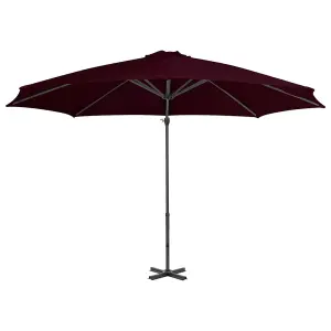 Berkfield Cantilever Umbrella with Aluminium Pole Red 300 cm