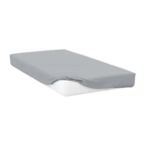 Belledorm Percale Extra Deep Fitted Sheet Cloud Grey (King)