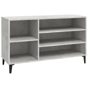 Berkfield Shoe Cabinet Concrete Grey 102x36x60 cm Engineered Wood