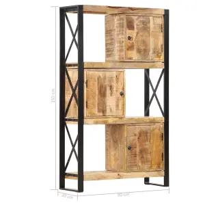 Berkfield Bookshelf 90x30x150 cm Solid Mango Wood