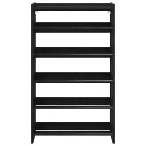 Berkfield Shoe Rack Black 60x25x100 cm Engineered Wood